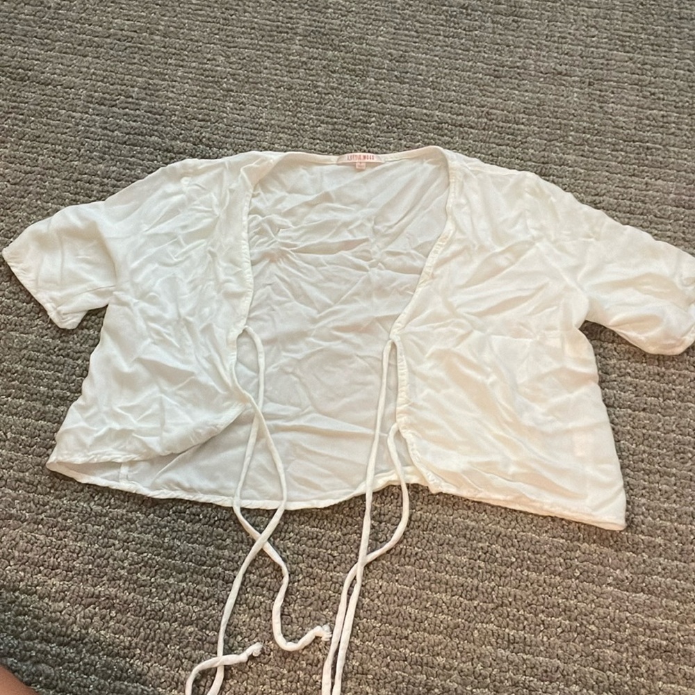 Lottie Moss tie up shirt